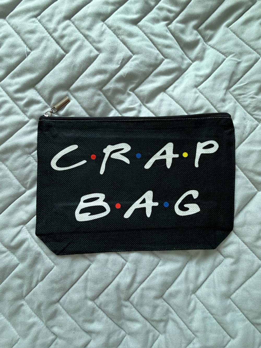 Black 'Crap Bag' Canvas Pouch
